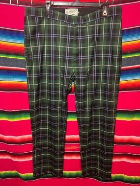 Bogey Boys The Links Plaid Pants Green/Blue/White Size 36